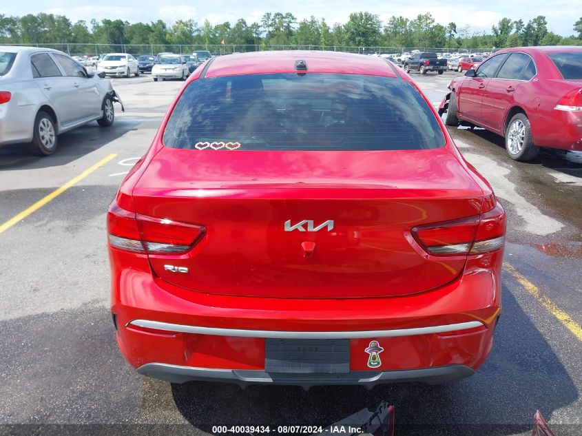 2022 Kia Rio S VIN: 3KPA24AD9NE500437 Lot: 40039434