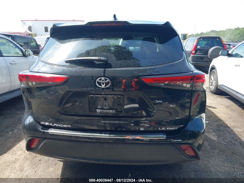 2022 Toyota Highlander Le VIN: 5TDBZRBH1NS572754 Lot: 40039447