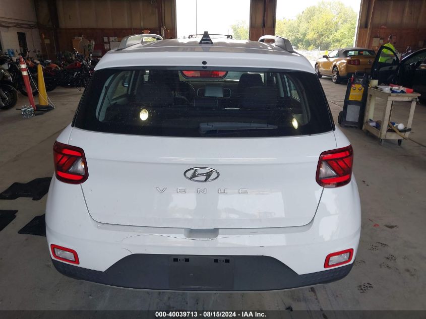 2022 Hyundai Venue Sel VIN: KMHRC8A32NU168059 Lot: 40039713