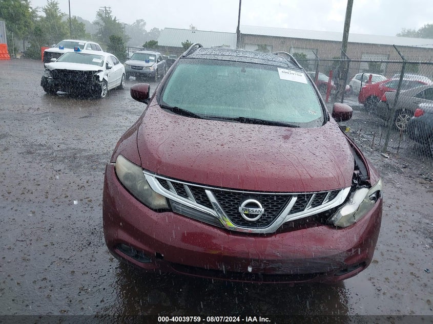 2011 Nissan Murano Sv VIN: JN8AZ1MW0BW151634 Lot: 40039759