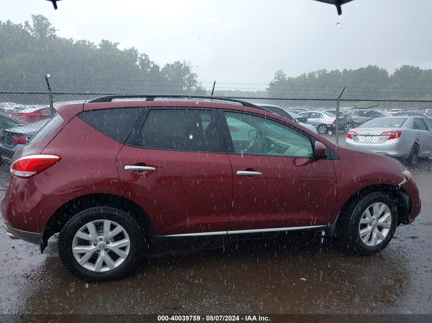 2011 Nissan Murano Sv VIN: JN8AZ1MW0BW151634 Lot: 40039759