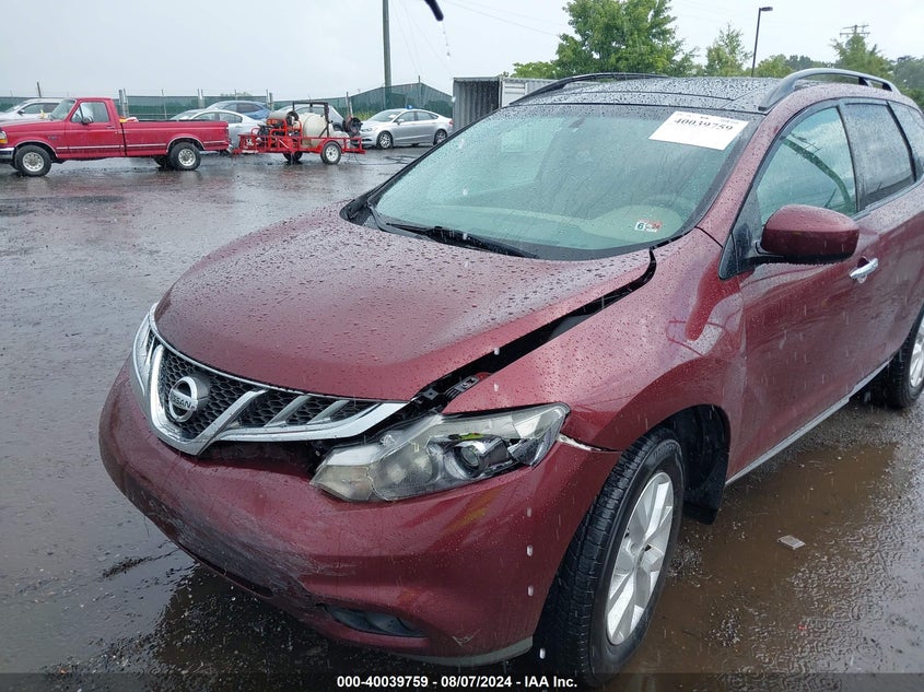 2011 Nissan Murano Sv VIN: JN8AZ1MW0BW151634 Lot: 40039759