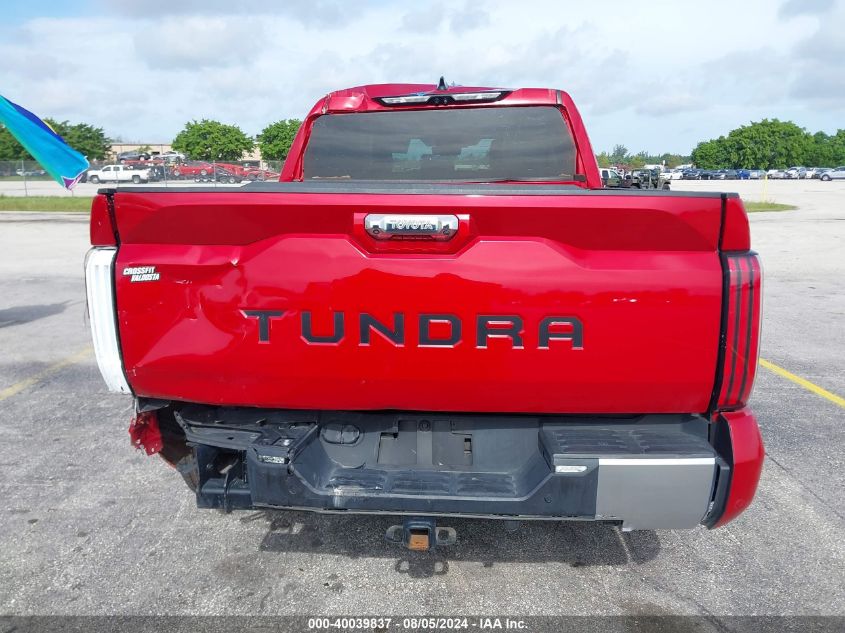 2022 Toyota Tundra Limited VIN: 5TFJA5AB6NX001957 Lot: 40039837