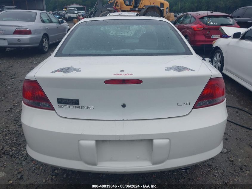 2001 Chrysler Sebring Lxi VIN: 1C3EL56U61N513573 Lot: 40039846