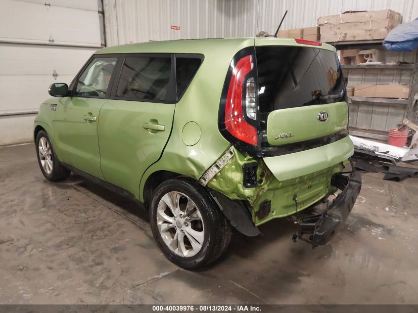 2014 Kia Soul + VIN: KNDJP3A57E7714833 Lot: 40039976