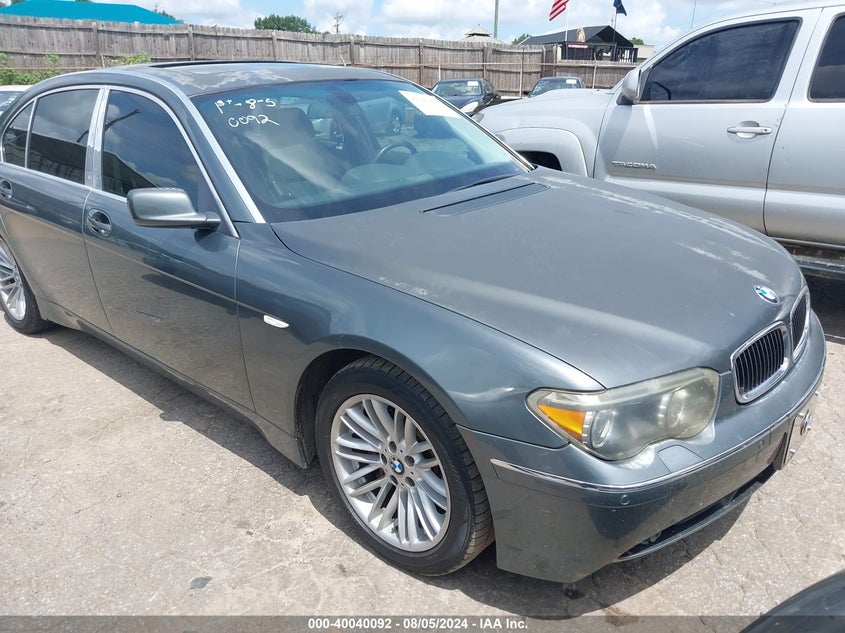 2002 BMW 745Li VIN: WBAGN63432DR06086 Lot: 40040092