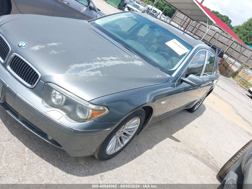 2002 BMW 745Li VIN: WBAGN63432DR06086 Lot: 40040092