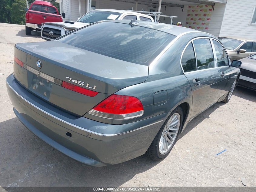 2002 BMW 745Li VIN: WBAGN63432DR06086 Lot: 40040092