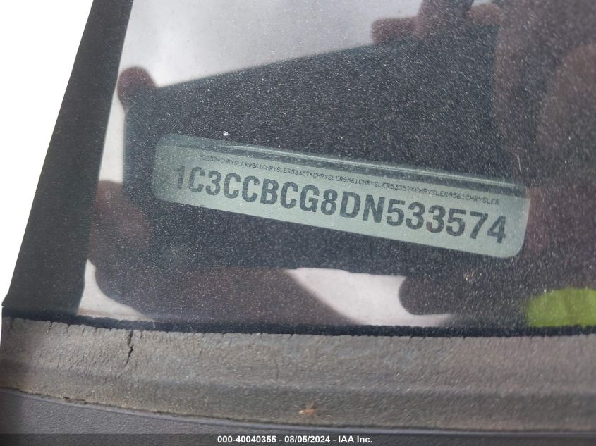 2013 Chrysler 200 Limited VIN: 1C3CCBCG8DN533574 Lot: 40040355