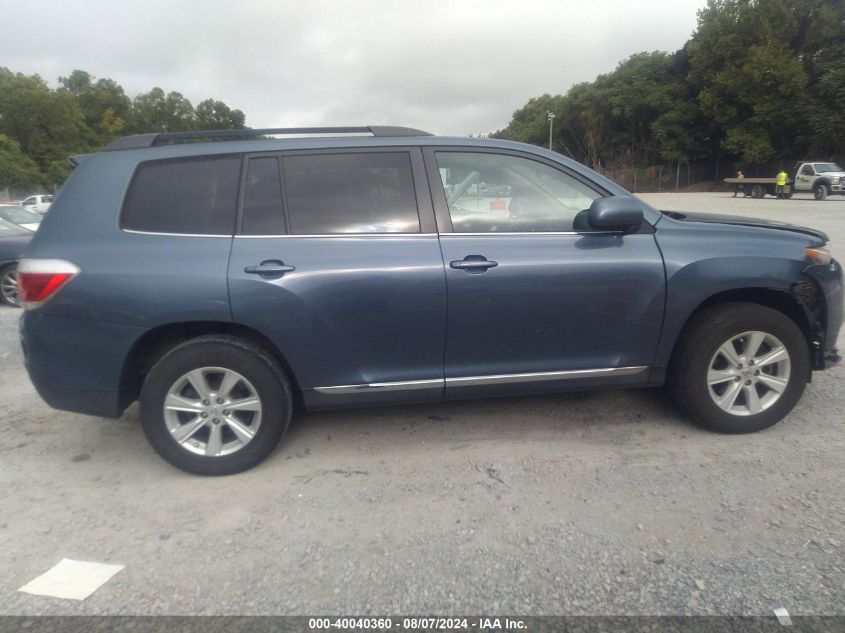 2013 Toyota Highlander Se V6 VIN: 5TDBK3EH7DS245772 Lot: 40040360