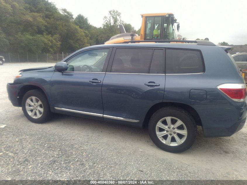 2013 Toyota Highlander Se V6 VIN: 5TDBK3EH7DS245772 Lot: 40040360