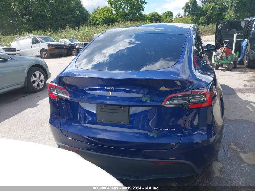 2020 Tesla Model Y Long Range Dual Motor All-Wheel Drive VIN: 5YJYGDEE4LF046933 Lot: 40040681