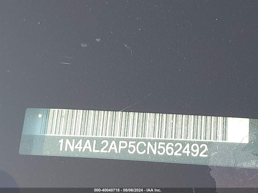1N4AL2AP5CN562492 2012 Nissan Altima 2.5 S