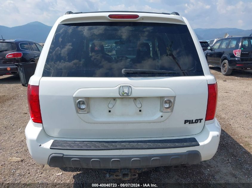 2005 Honda Pilot Ex VIN: 2HKYF18425H539812 Lot: 40040723