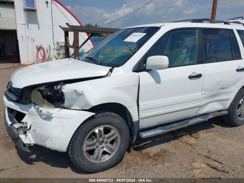 2005 Honda Pilot Ex VIN: 2HKYF18425H539812 Lot: 40040723