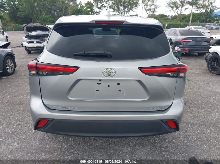 2020 Toyota Highlander Le VIN: 5TDBZRBH7LS039661 Lot: 40040815