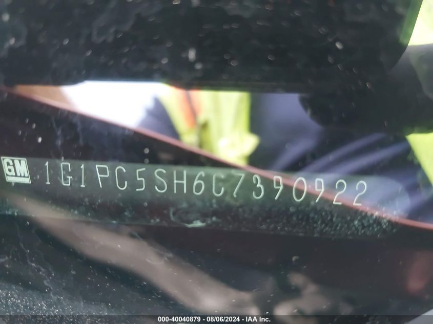 2012 Chevrolet Cruze Ls VIN: 1G1PC5SH6C7390922 Lot: 40040879