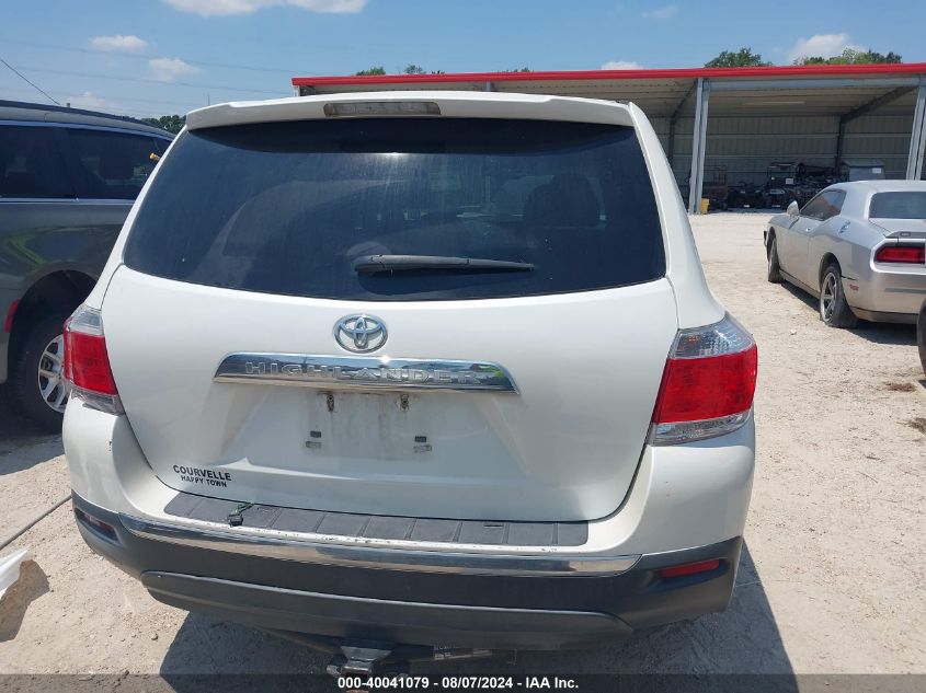 2013 Toyota Highlander Base V6 VIN: 5TDZK3EH4DS105760 Lot: 40041079