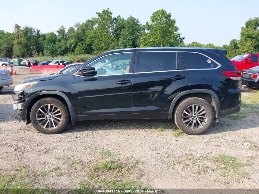 2018 Toyota Highlander Xle VIN: 5TDJZRFH4JS554717 Lot: 40041116