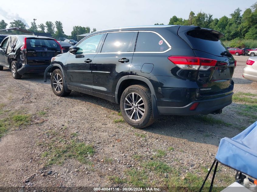 2018 Toyota Highlander Xle VIN: 5TDJZRFH4JS554717 Lot: 40041116