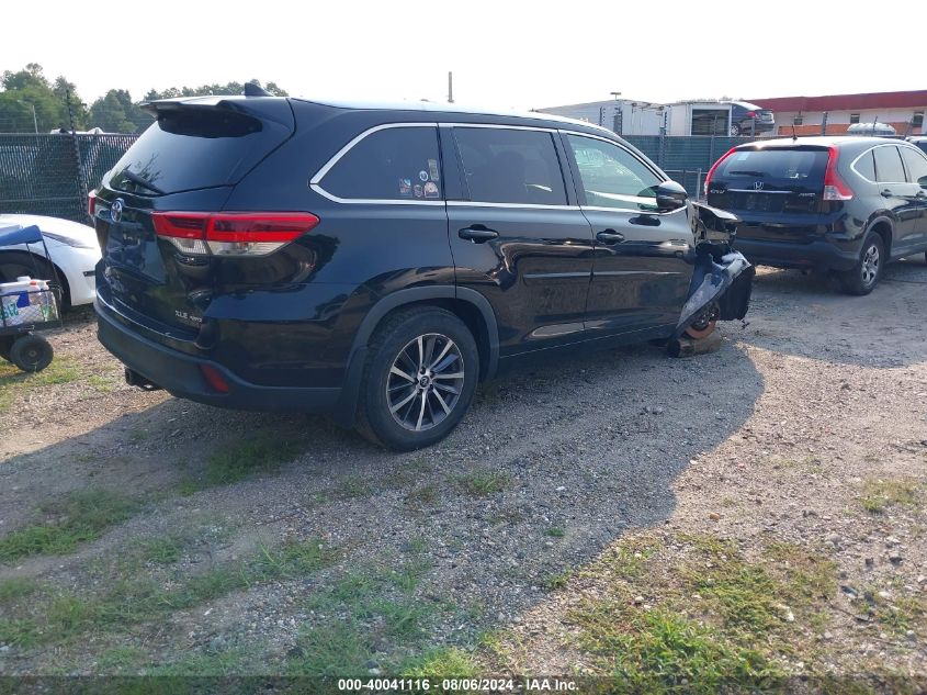 2018 Toyota Highlander Xle VIN: 5TDJZRFH4JS554717 Lot: 40041116