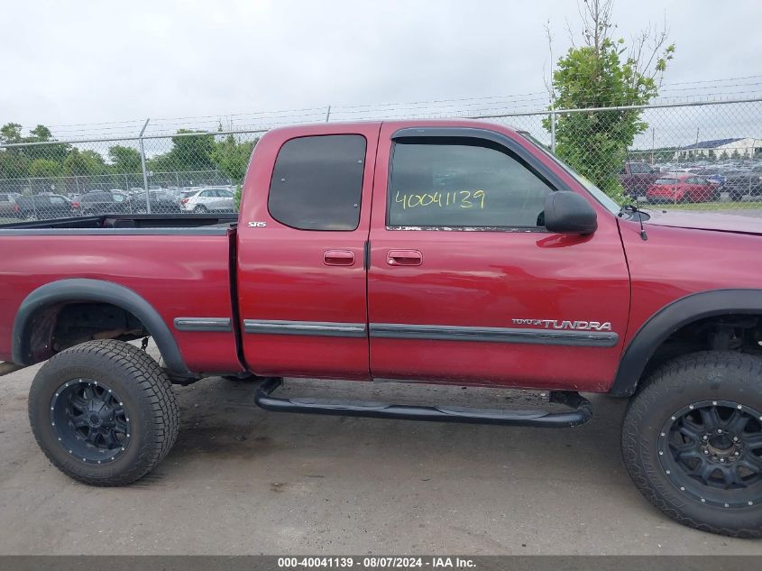 2000 Toyota Tundra Access Cab/Access Cab Sr5 VIN: 5TBBT4418YS086542 Lot: 40041139