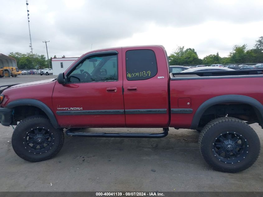 2000 Toyota Tundra Access Cab/Access Cab Sr5 VIN: 5TBBT4418YS086542 Lot: 40041139