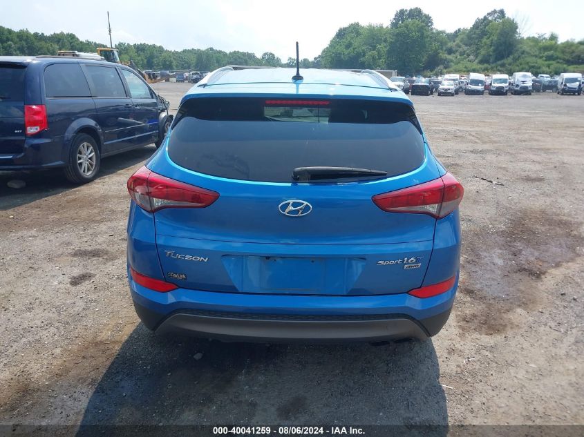 2016 Hyundai Tucson Sport VIN: KM8J3CA25GU153145 Lot: 40041259