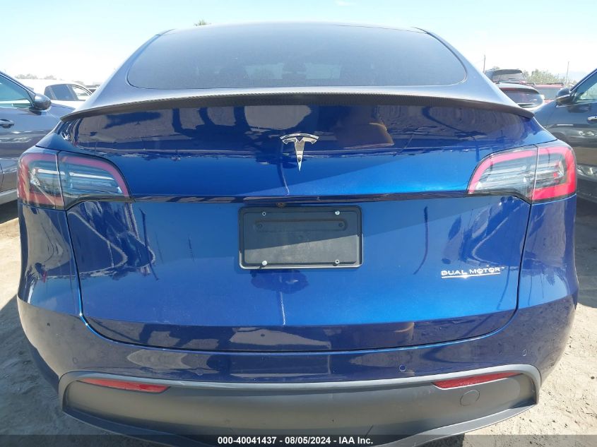 2021 Tesla Model Y Long Range Dual Motor All-Wheel Drive VIN: 5YJYGDEEXMF192397 Lot: 40041437