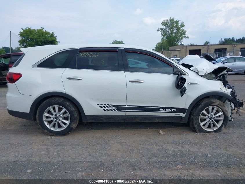 2019 Kia Sorento 2.4L Lx VIN: 5XYPGDA3XKG574080 Lot: 40041667