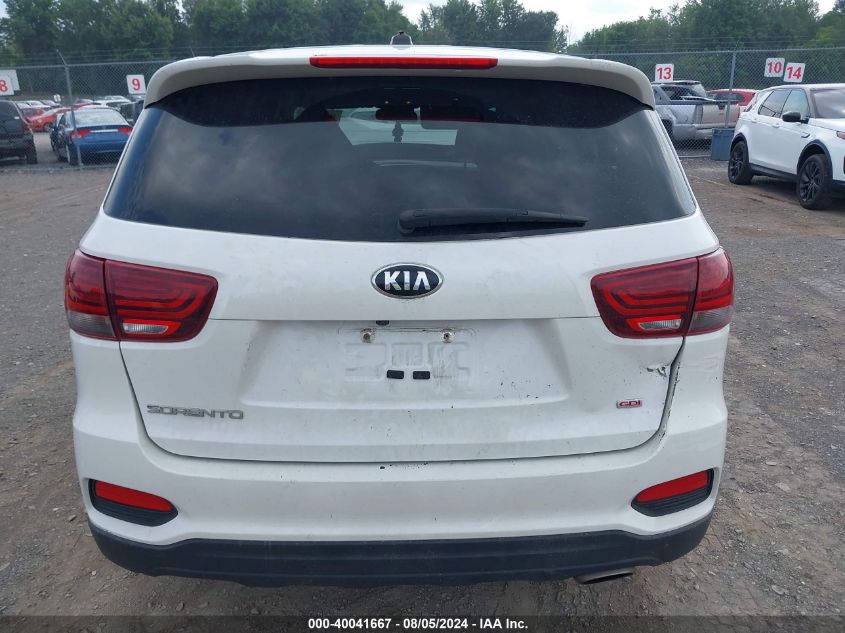 2019 Kia Sorento 2.4L Lx VIN: 5XYPGDA3XKG574080 Lot: 40041667