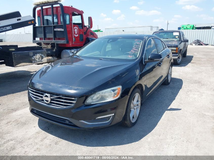 2014 Volvo S60 T5 VIN: YV1612FS4E2290521 Lot: 40041719