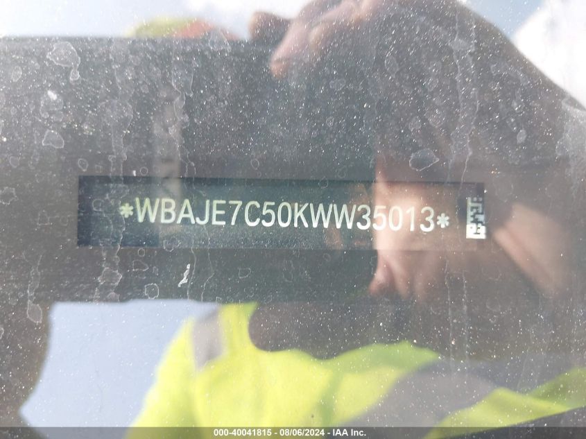 2019 BMW 540I XDRIVE - WBAJE7C50KWW35013