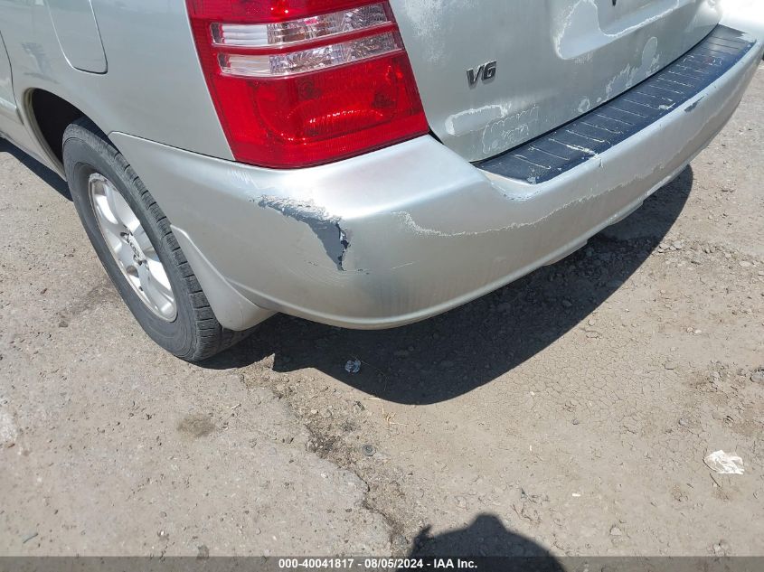 2003 Toyota Highlander V6 VIN: JTEGF21A630105478 Lot: 40041817