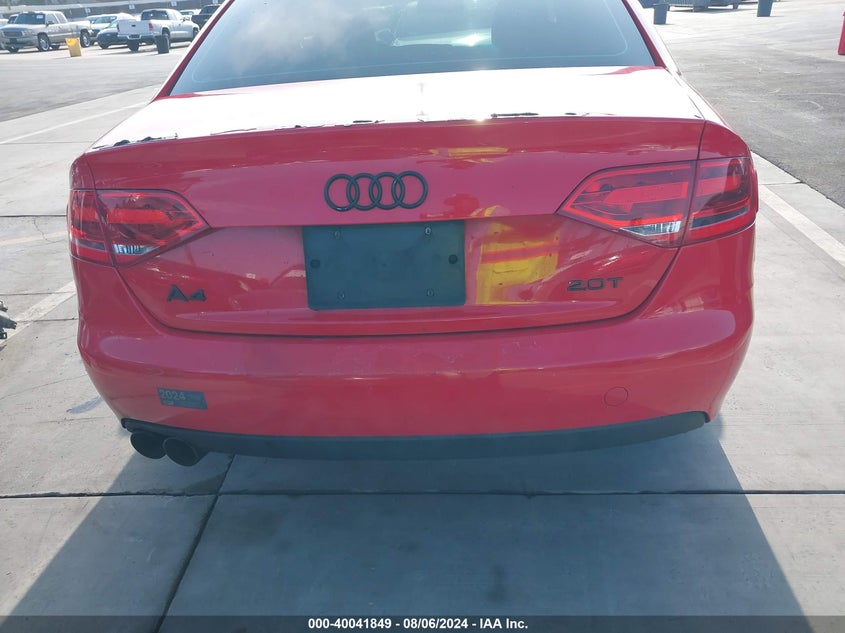 2009 Audi A4 2.0T Premium VIN: WAUJF78K39N048476 Lot: 40041849