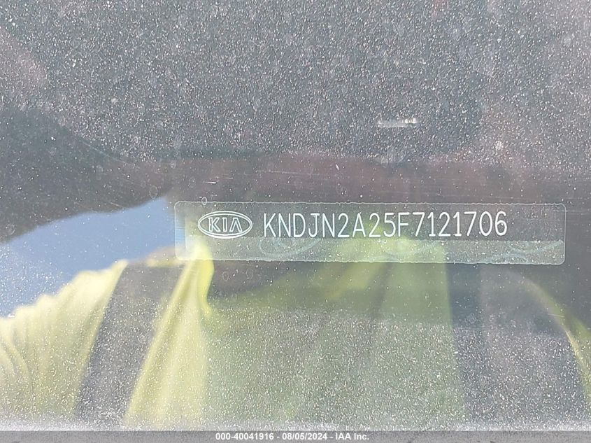 2015 Kia Soul VIN: KNDJN2A25F7121706 Lot: 40041916