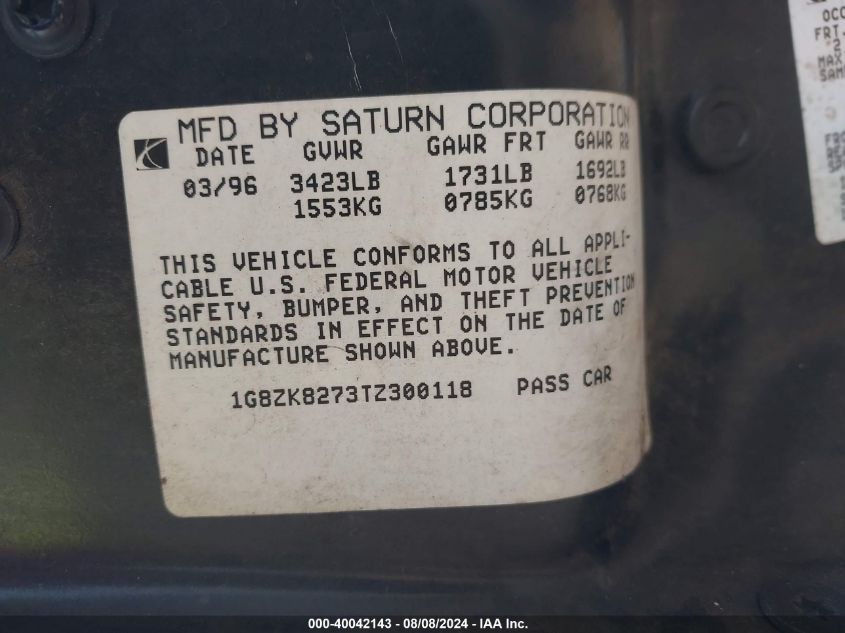 1G8ZK8273TZ300118 1996 Saturn Sw2