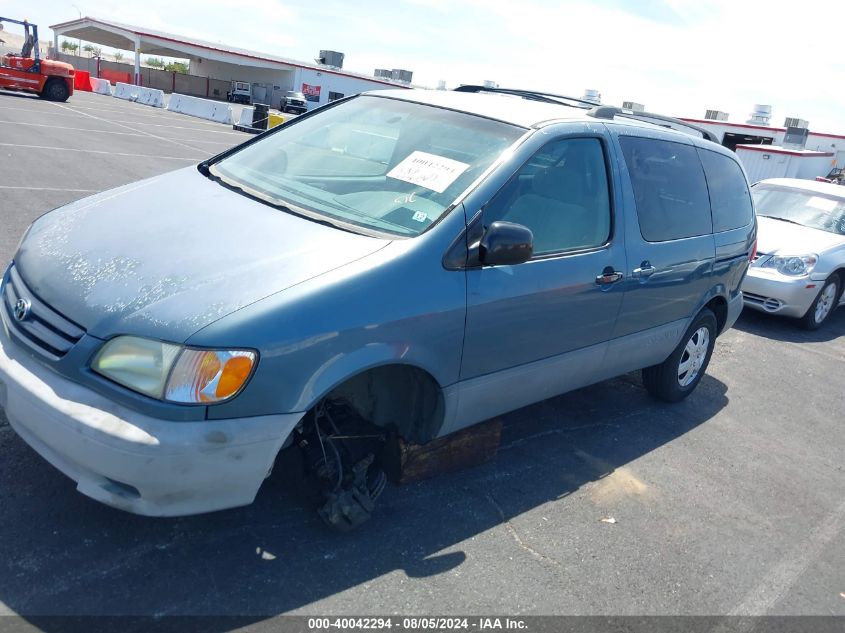 2002 Toyota Sienna Ce VIN: 4T3ZF19C12U444415 Lot: 40042294