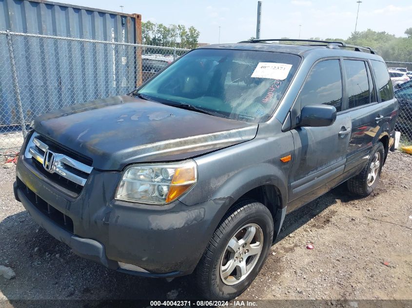 2006 Honda Pilot Ex-L VIN: 5FNYF18756B021901 Lot: 40042371