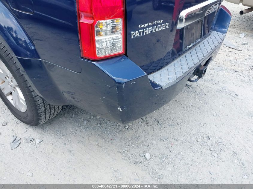 2006 Nissan Pathfinder Le VIN: 5N1AR18U16C662647 Lot: 40042721