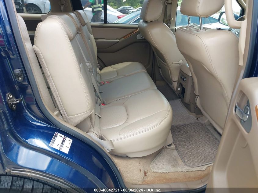 2006 Nissan Pathfinder Le VIN: 5N1AR18U16C662647 Lot: 40042721