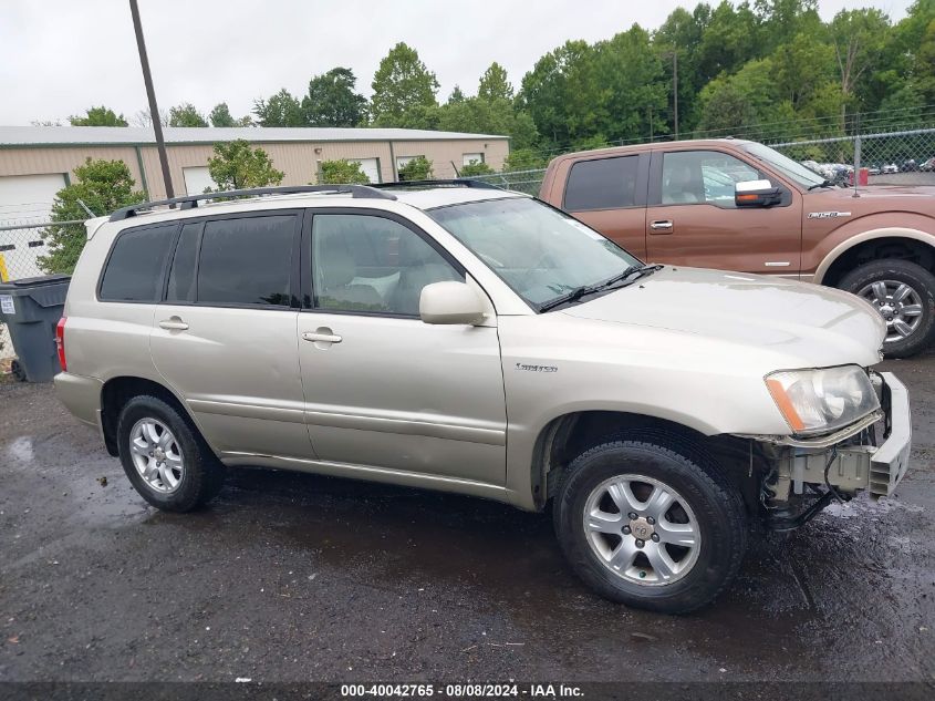 2002 Toyota Highlander Limited V6 VIN: JTEHF21A120090682 Lot: 40042765
