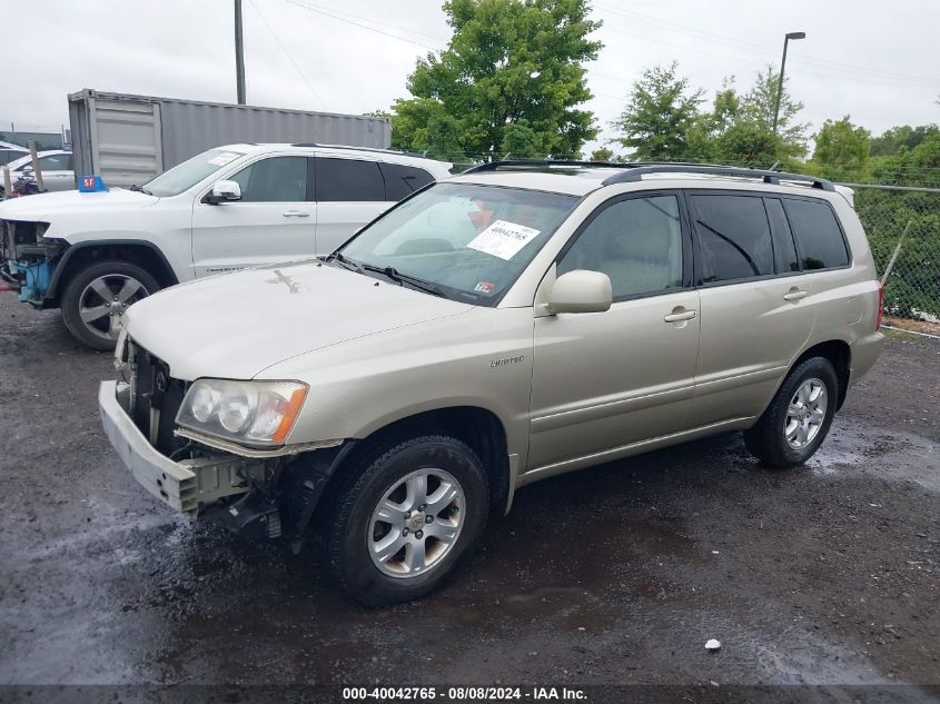 2002 Toyota Highlander Limited V6 VIN: JTEHF21A120090682 Lot: 40042765