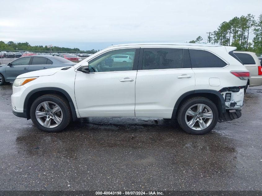 2016 Toyota Highlander Limited V6 VIN: 5TDDKRFH4GS254041 Lot: 40043198