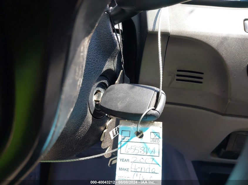 2007 Honda Civic Lx VIN: 1HGFA16557L088568 Lot: 40043212