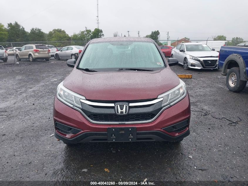 2015 Honda Cr-V Lx VIN: 2HKRM4H30FH646314 Lot: 40043260