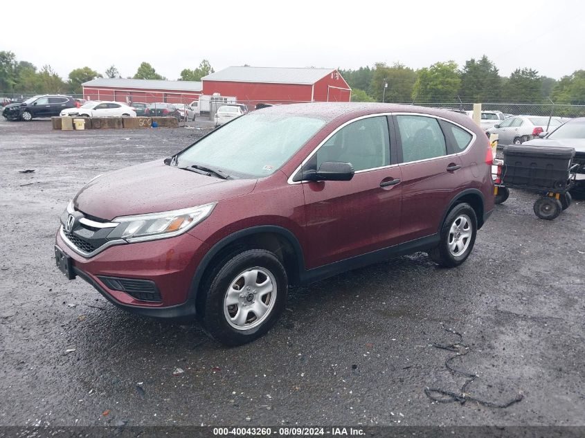 2015 Honda Cr-V Lx VIN: 2HKRM4H30FH646314 Lot: 40043260