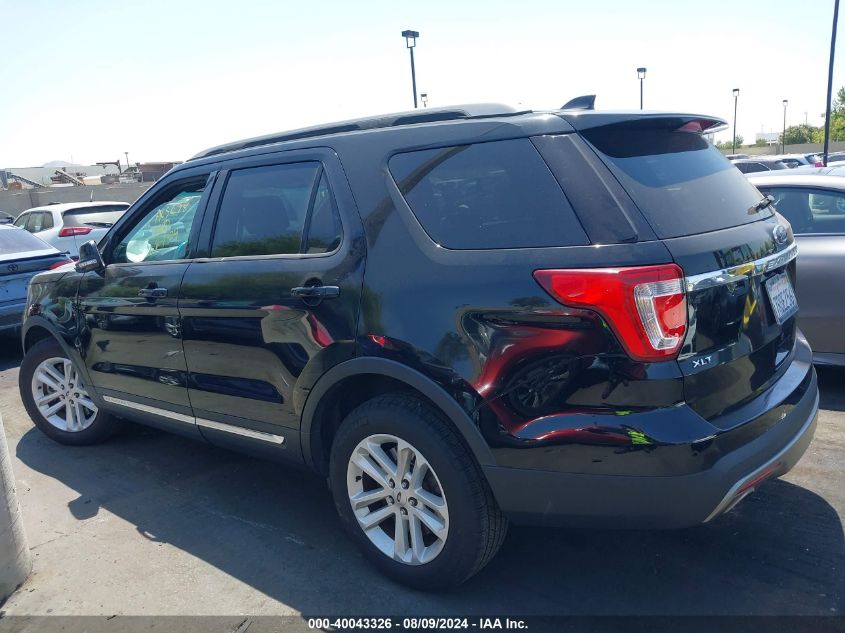 2016 Ford Explorer Xlt VIN: 1FM5K7D80GGB95605 Lot: 40043326