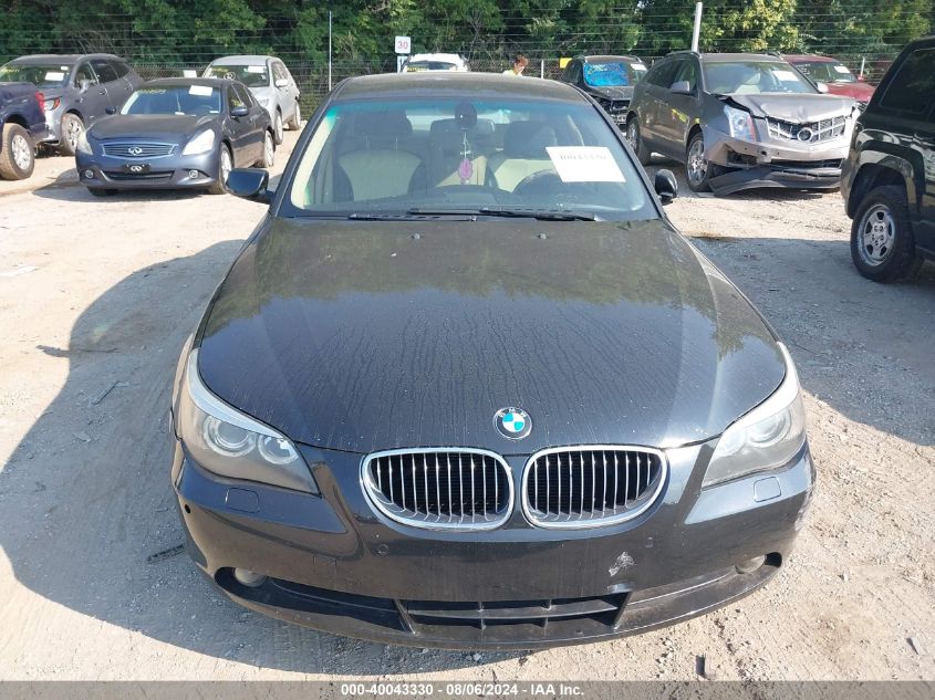 2007 BMW 530I I VIN: WBANE73547CM58573 Lot: 40043330