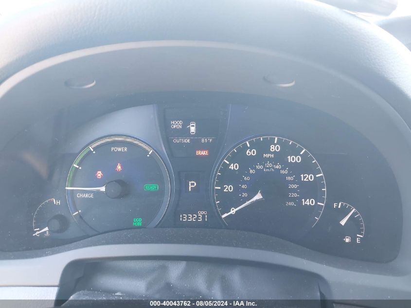 2011 Lexus Rx 450H VIN: JTJBC1BA6B2041538 Lot: 40043762